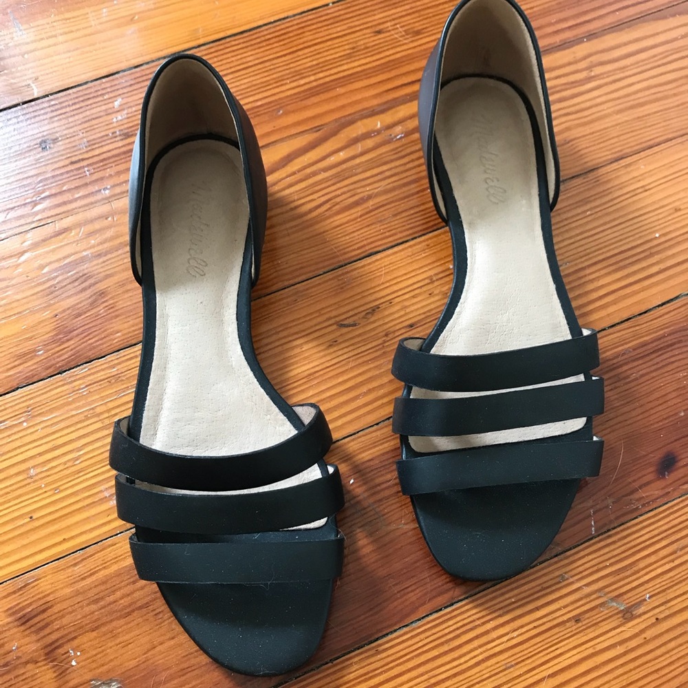 Madewell black leather sandals